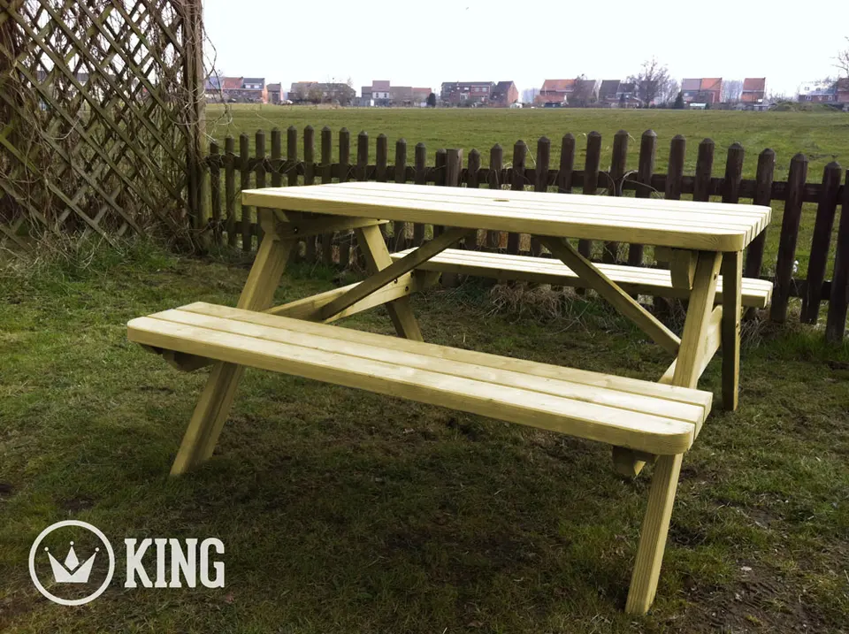 Pakket van 6 picknicktafels KING® 140 cm