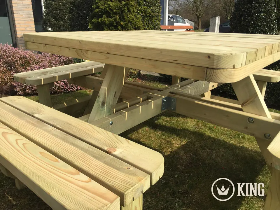 Vierkante picknicktafel KING® XXL (uit het pakket van 6) – foto 2