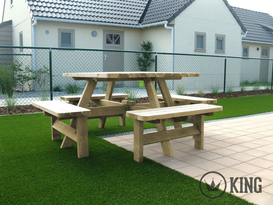 Vierkante picknicktafel KING® – foto 3