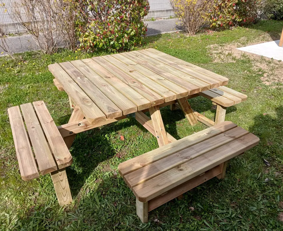 Vierkante picknicktafel KING® – foto 4